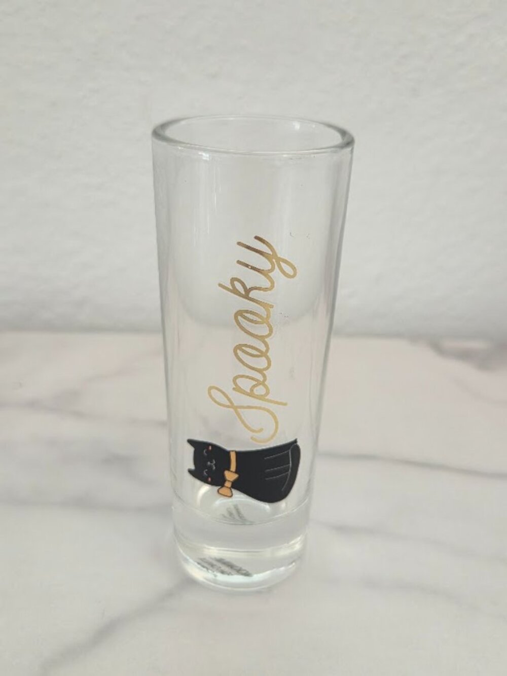 Halloween Spooky Shot Glasses Set of 4 Black Cat Ghost Skull Barware - Picture 8 of 16